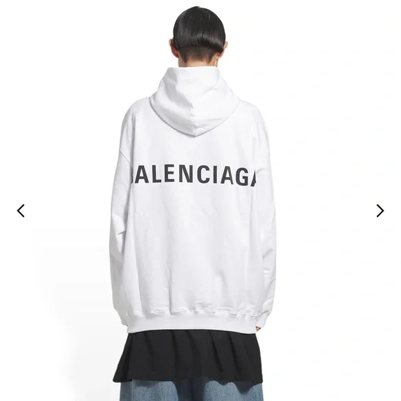Balenciaga | Tops | Balenciaga Womens Hoodie White Xs | Poshmark